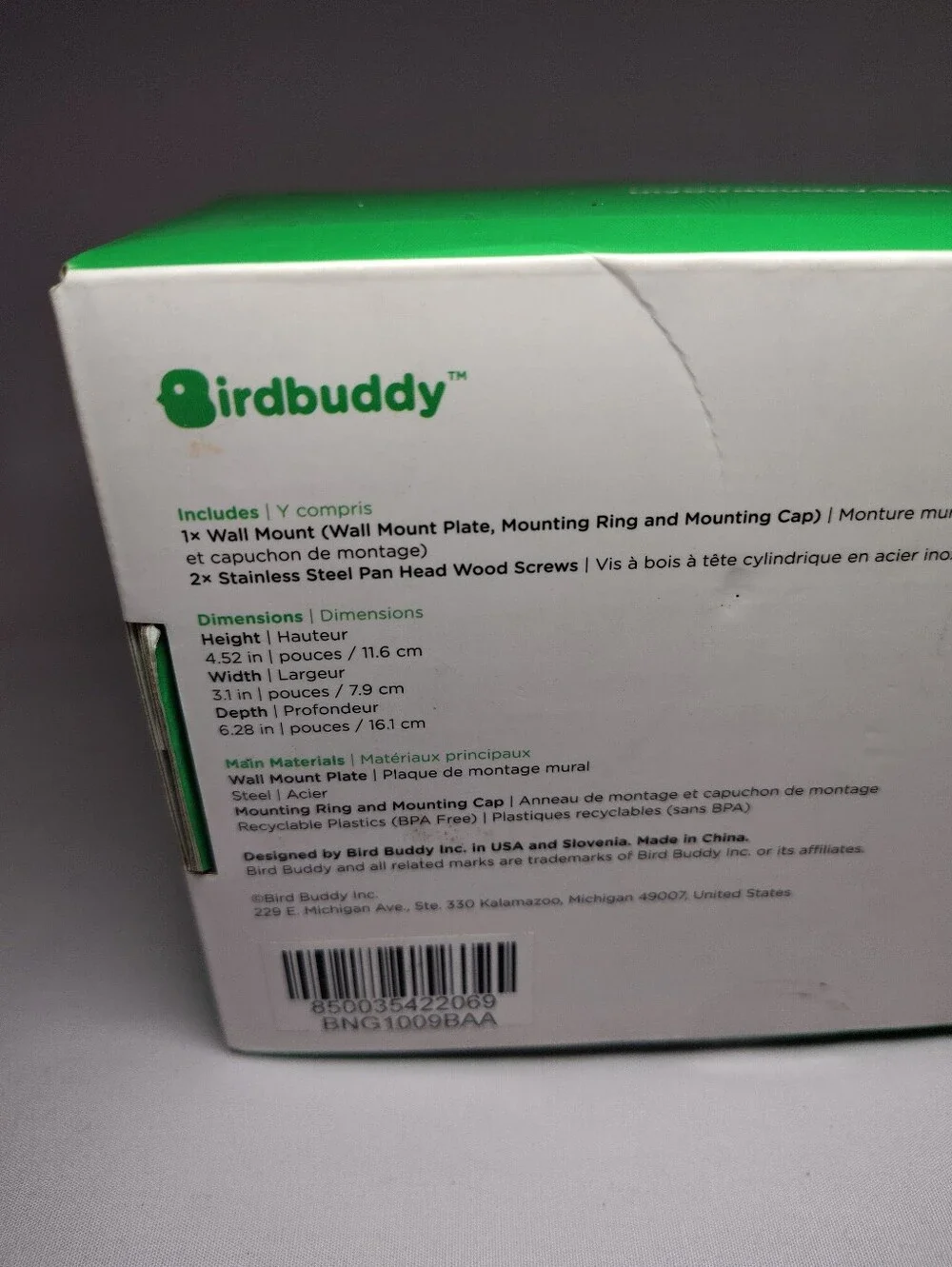 BirdBuddy Wall Mount Compatible With Birdbuddy Pro Bird Buddy White